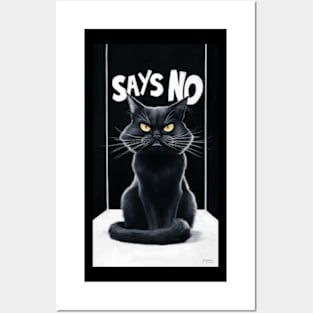 Black Cat says no Posters and Art